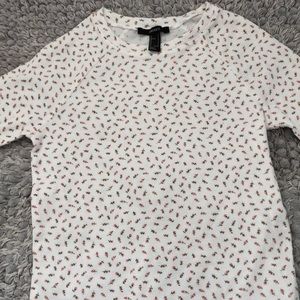 rose print long sleeve top